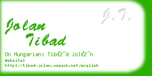 jolan tibad business card